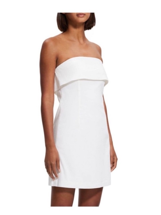 Theory Dresses & Skirts - New! THEORY Foldover Eco Crunch Strapless Linen-Blend Mini Dress